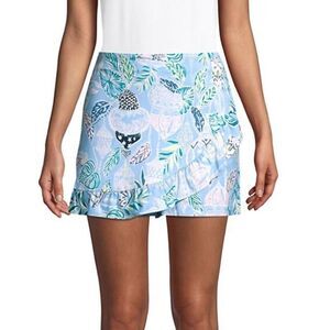 Lilly Pulitzer Faye Skort Blue Peri Lapis Lanterns Skirt Shorts sz 2
